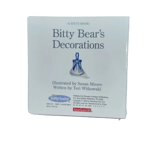 American Girl Doll Pleasant Co Bitty Baby Blue Silver Bells Christmas Outfit - Picture 9 of 9